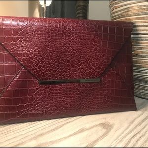 BCBGMAXAZRIA Wine Envelope Clutch